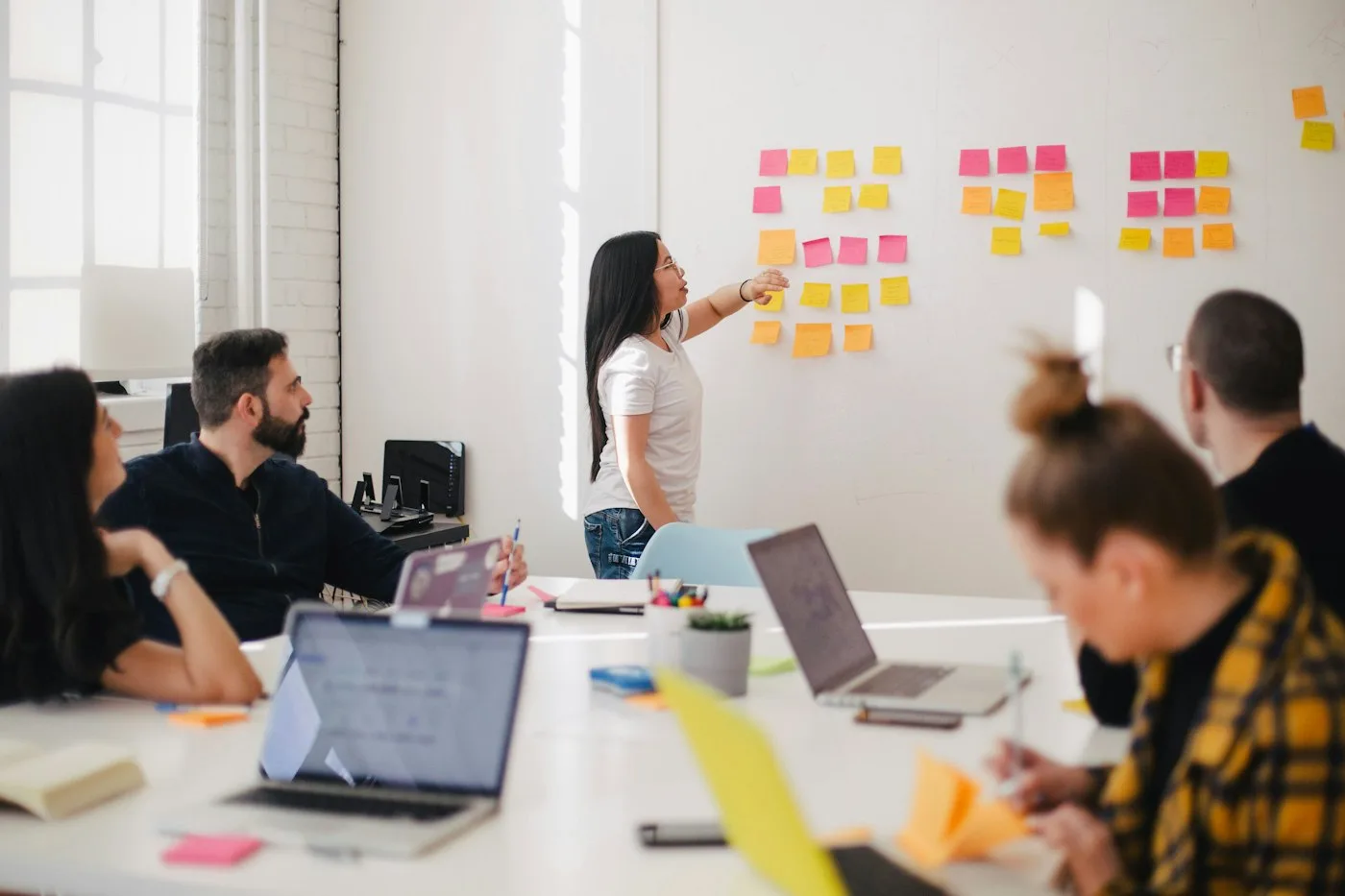 The Webcrew team planning a client’s week